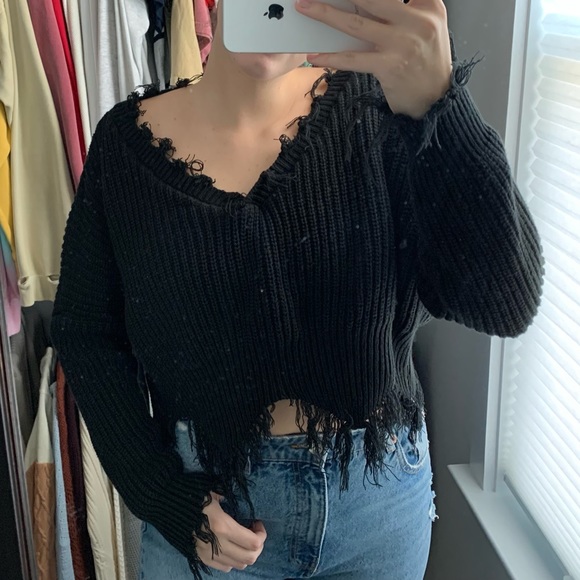 ROMWE Cropped Sweater - Picture 4 of 4